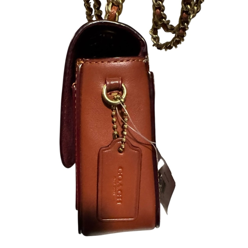 Coach Madison Signature Coated Canvas Mini Shoulder Bag W/ Tea Rose Turnlock NWT - Picture 7 of 10